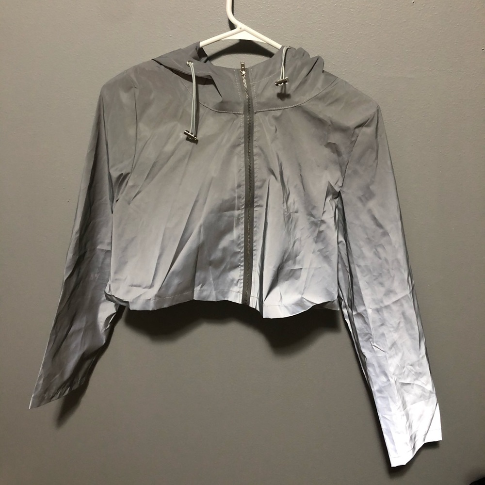 SHEIN Reflective Cropped Jacket